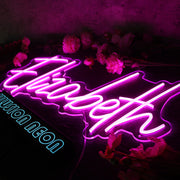 Elizabeth Purple Neon Sign