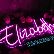 Elizabeth Purple Neon Sign