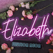 Elizabeth Purple Neon Sign