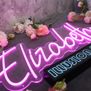 Elizabeth Purple Neon Sign