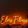 Elvis Fitness Orange Neon Sign