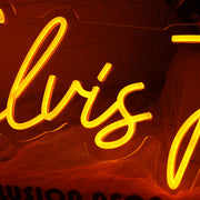 Elvis Fitness Orange Neon Sign