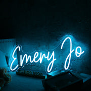 Emery Jo Blue Neon Sign