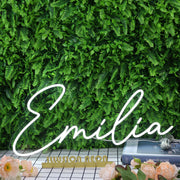 Emilia Name White Neon Sign