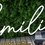 Emilia Name White Neon Sign