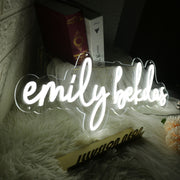 Emily Bekdas White Neon Sign