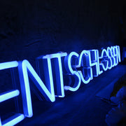 ENTSCHLOSSEN Blue Neon Sign