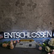 ENTSCHLOSSEN Blue Neon Sign