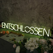 ENTSCHLOSSEN Blue Neon Sign