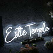 Estie Temple White Neon Sign