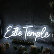 Estie Temple White Neon Sign