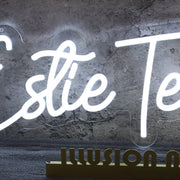 Estie Temple White Neon Sign