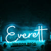 Everett Blue Name Neon Sign