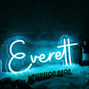 Everett Blue Name Neon Sign