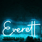 Everett Blue Name Neon Sign