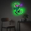 Excited Green Dinasour LED Neon Acrylic Artwork