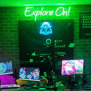 Explore On Neon Sign