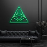 Eye In Pyramid Evil Eye Neon Sign