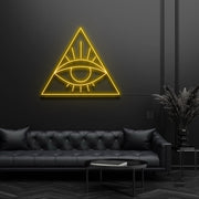 Eye In Pyramid Evil Eye Neon Sign