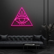 Eye In Pyramid Evil Eye Neon Sign