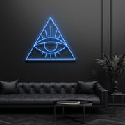 Eye In Pyramid Evil Eye Neon Sign