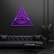 Eye In Pyramid Evil Eye Neon Sign