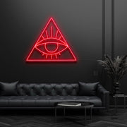 Eye In Pyramid Evil Eye Neon Sign