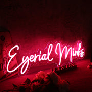 Eyerial Minks Red Neon Sign