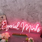 Eyerial Minks Red Neon Sign