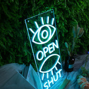 Eyes Open And Shut Neon Sign