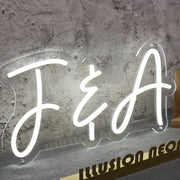 F And A White Neon Sign