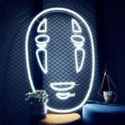 Faceless Male Anime Characters Neon Sign