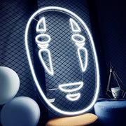 Faceless Male Anime Characters Neon Sign