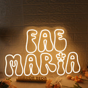 Fae Maria Yellow Neon Sign