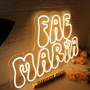 Fae Maria Yellow Neon Sign