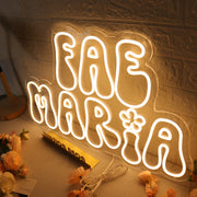 Fae Maria Yellow Neon Sign