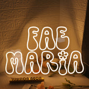 Fae Maria Yellow Neon Sign