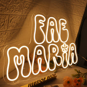 Fae Maria Yellow Neon Sign