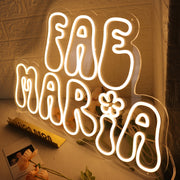 Fae Maria Yellow Neon Sign