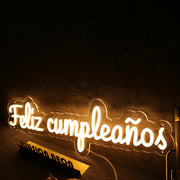 Feliz Cumpleanos Yellow Neon Sign