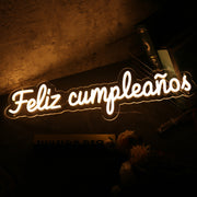 Feliz Cumpleanos Yellow Neon Sign