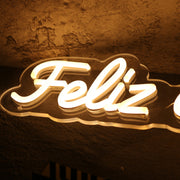 Feliz Cumpleanos Yellow Neon Sign