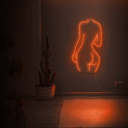 Female Back Silhouette Neon Sign