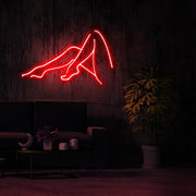 Female Legs Silhouette Neon Sign