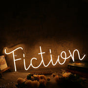 Fiction Yellow Neon Sign