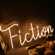 Fiction Yellow Neon Sign