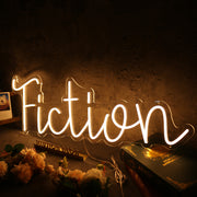 Fiction Yellow Neon Sign