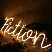 Fiction Yellow Neon Sign