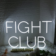 Fight Club White Neon Sign