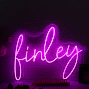 Finley Purple Neon Sign